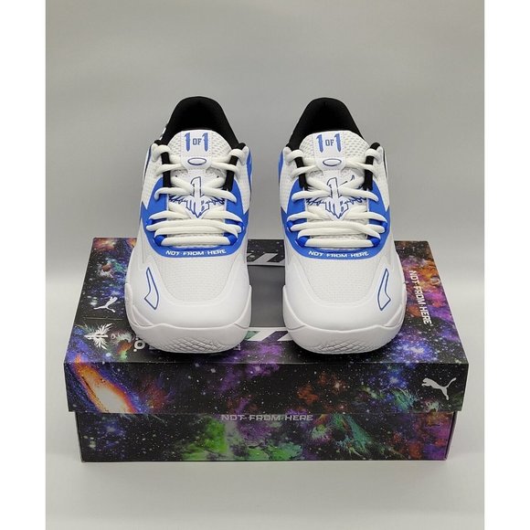 Puma MB.01 Low 'Team Colors - White Bluemazing' Basketball Shoes 376941-11 - Picture 4 of 12